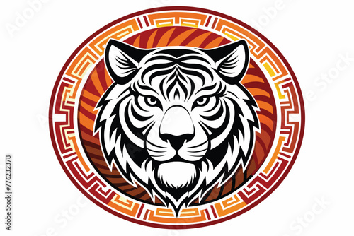 logo--tiger--animal-s---ornament-in-cercle-on-whit  94 .eps