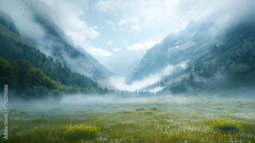 Mist rising from a tranquil valley floor © Be Naturally