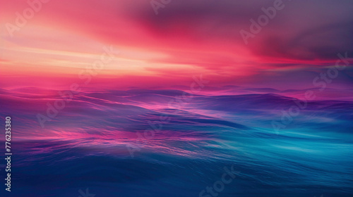 sunset over the ocean © T0biii