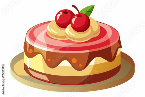 Delicious dessert vector art illustration