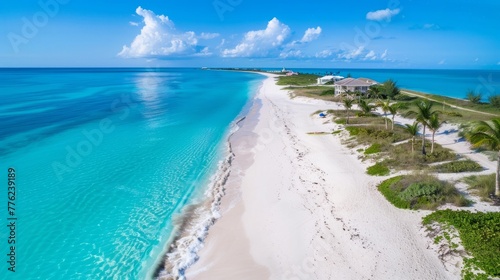 Grace Bay Beach - Turks and Caicos Islands generative ai photo