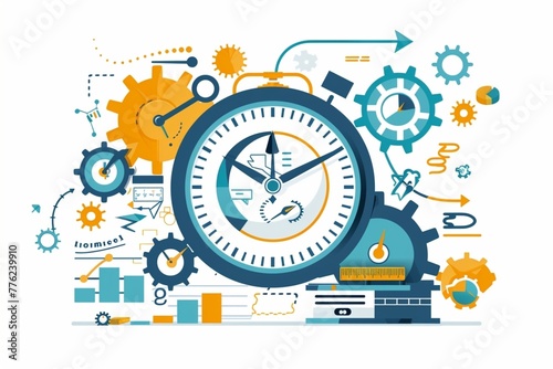 Time management concept. project planning business, time planning and control process. Effective time management, tasks planning, training activities and schedule