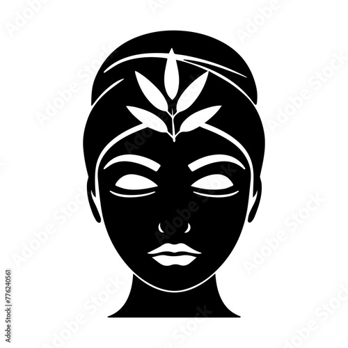 Beautiful African woman in traditional turban vector illustration