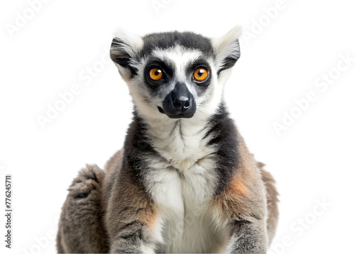 Primate catta lemur transparent background © Rehman