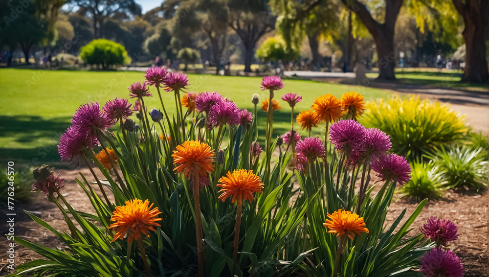 Fototapeta premium Kings Domain Parks to Melbourne