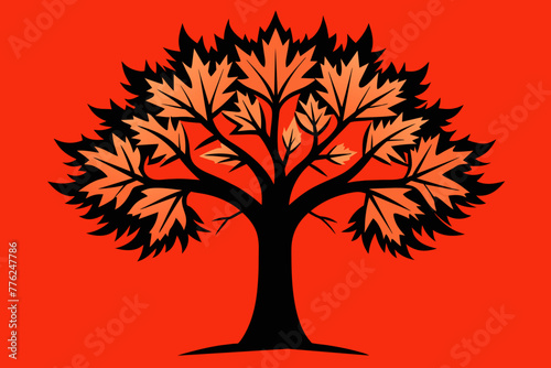 Sugar maple tree vector design 