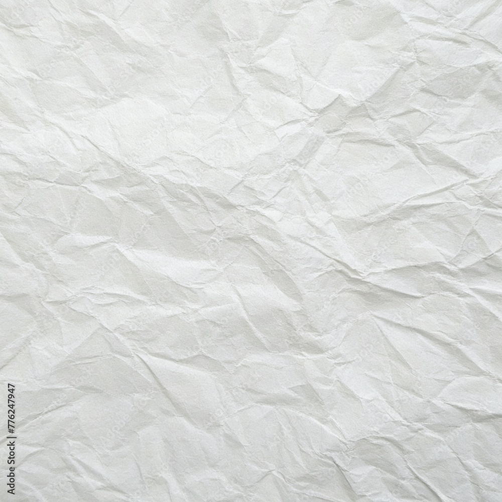 crumpled paper background, white crumpled paper texture