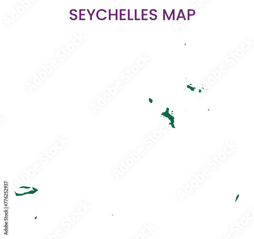 High detailed map of Seychelles. Outline map of Seychelles. Africa