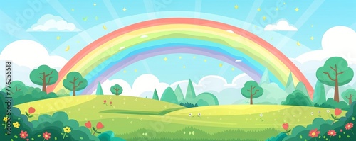 Rainbow cartoon.