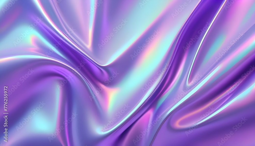 Fototapeta premium Photo of Holographic Ultra Violet abstract background. Holographic foil texture for your design