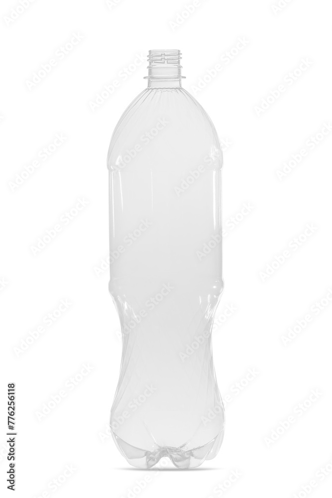 New, clean empty isolated plastic bottle on transparent background. Transparent plastic bottle on transparent background. Container isolated on white background New, clean empty isolated plastic bottle on transparent background. Transparent plastic bottle on transparent background. Container isolated on white background