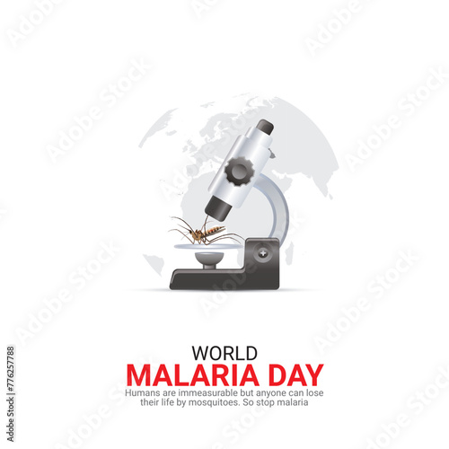 world malaria day. world malaria day, April 25, creative ads design, vector, 3D illustrationworld malaria day. world malaria day, April 25, creative ads design, vector, 3D illustration