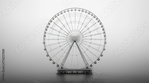 Ferris Wheel Amidst Foggy Day