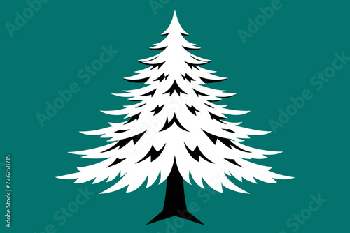 White pine tree vector design