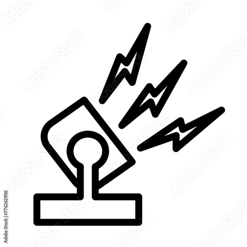 Search Light Vector Line Icon Design