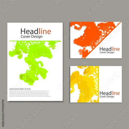 Template cover ink in water