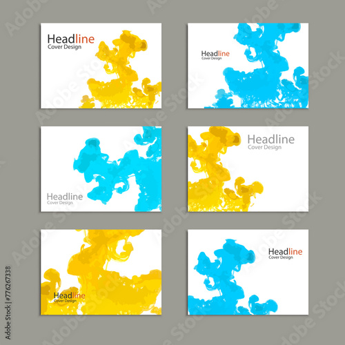 Template cover ink in water