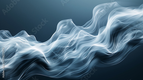 Fototapeta Naklejka Na Ścianę i Meble -  Smoke wave on black abstract background
