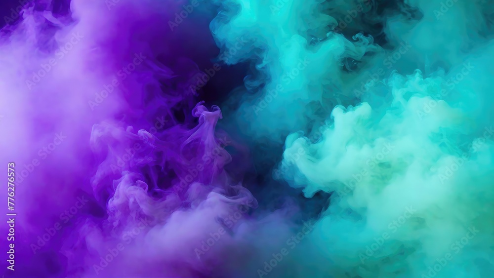 Smoke Purple, Teal background dark light bad fog mist. Background smoke cloud field dust Smoke Purple, Teal background dark light bad fog mist. Background smoke cloud field dust