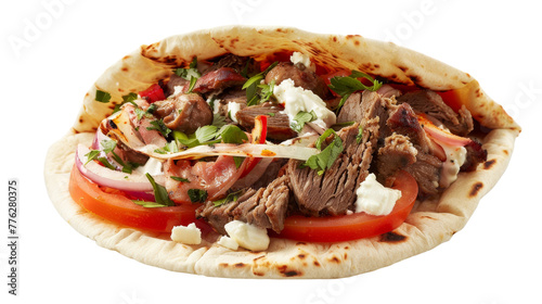 Delicious Gyro Imagery on transparent background.