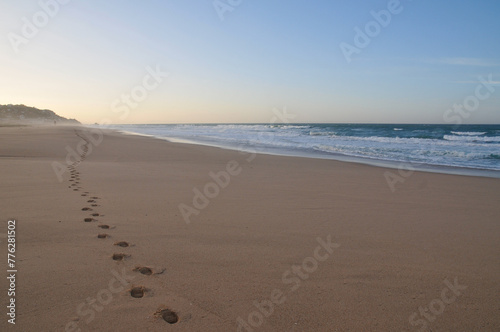 footprints on the sand