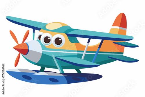 seaplane vector illustration