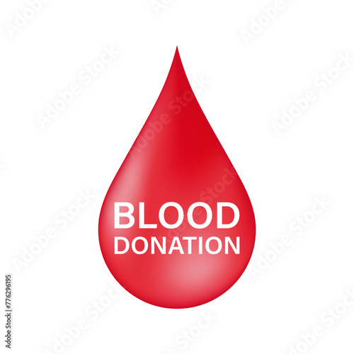 Blood Drop. Blood Donation Concept. World Blood Donor Day. Vector Illustration. 