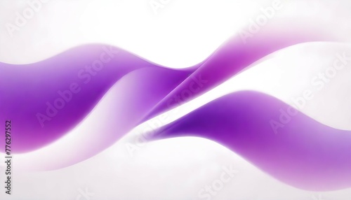 Abstract Smooth Wave Motion Background In White And Purple Color.