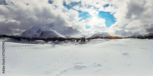 snow covered mountains © fatih