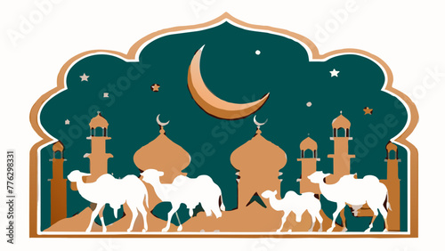 eid-al-adah-festival-greeting-card vector illustration © AnilChandra