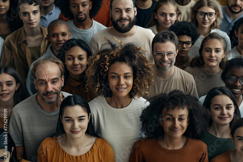 Large Group of People Standing Together