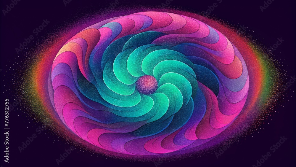 A swirl of vibrant pinks purples and greens reminiscent of a psychedelic acidwashed pattern.