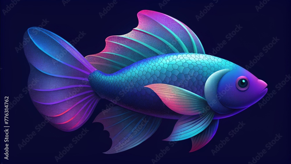 A mesmerizing blend of purples blues and greens resembling the iridescent patterns of a betta fishs scales.