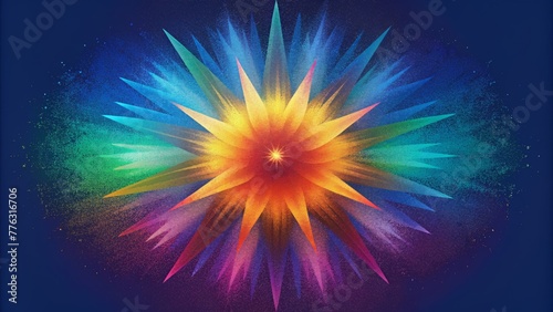 A burst of vibrant colors bursting forth like a burst of joy and energy that cannot be contained.