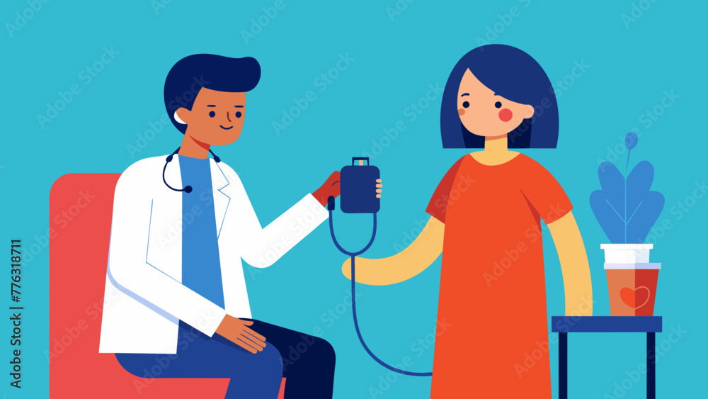 The patient and the doctor vector illustration