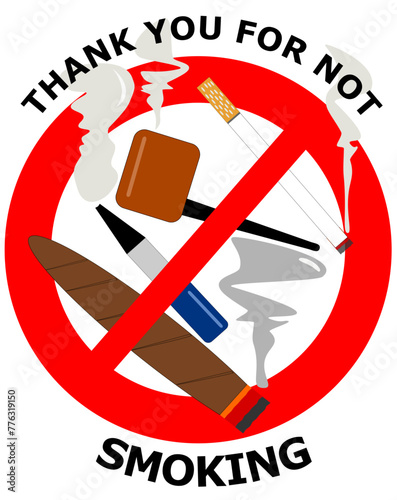 hank You For Not Smoking, Cigarettes, Cigars, Vaping, Pipes