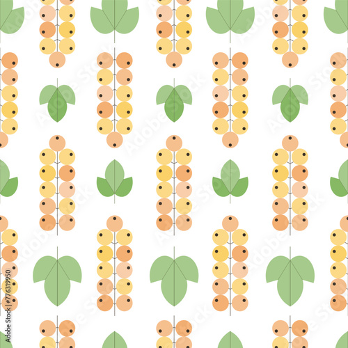 Summer seamless pattern with currant berries.