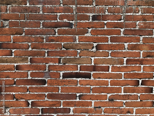 Pared de viejos ladrillos rojos