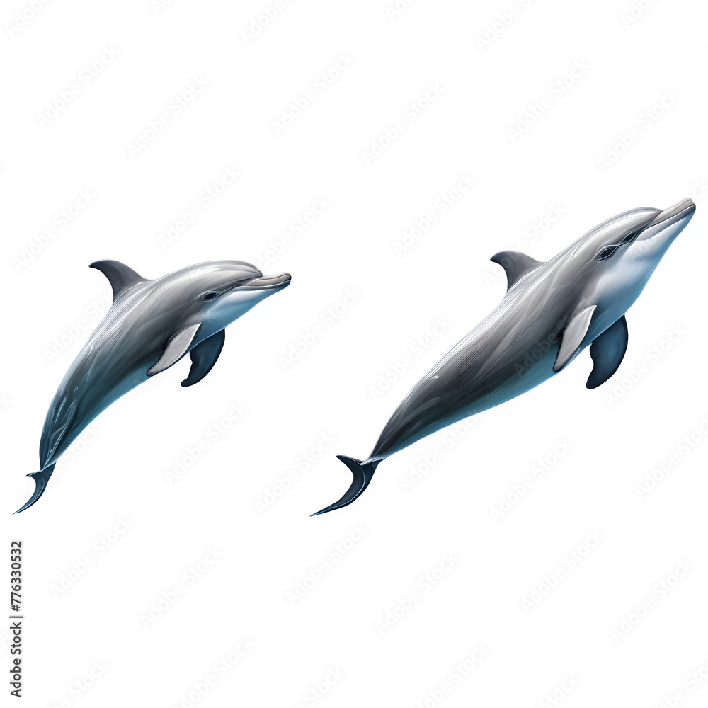 Fototapeta premium dolphin isolated on white background