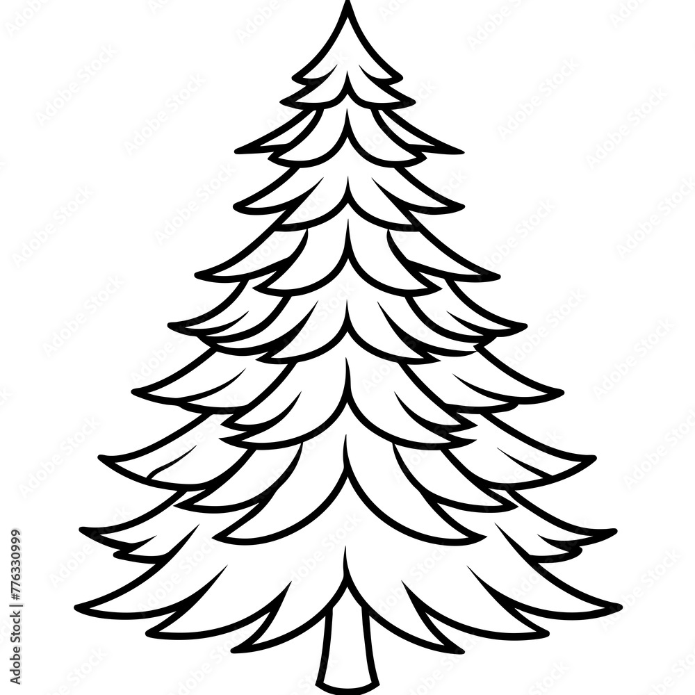 christmas tree silhouette