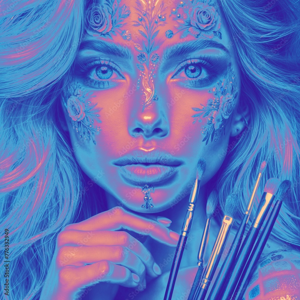 Fototapeta premium Colores y Creatividad de Mujer