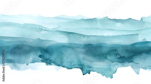 Aquamarine watercolor strip multilayered © Alon