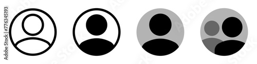 Anonymous user portrait vector icon concepts set