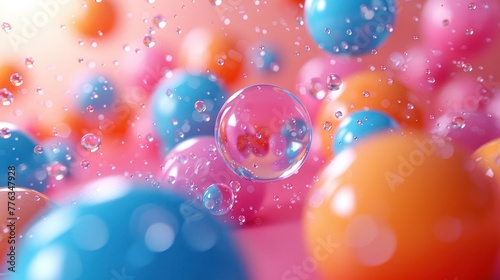 "Vibrant Dance of Bubbles and Colors: An Ethereal Abstract Display" © vimp