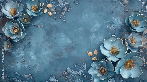 Decorative blue volumetric ...