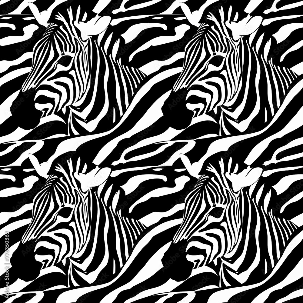 Fototapeta premium Monochrome Zebra Pattern
