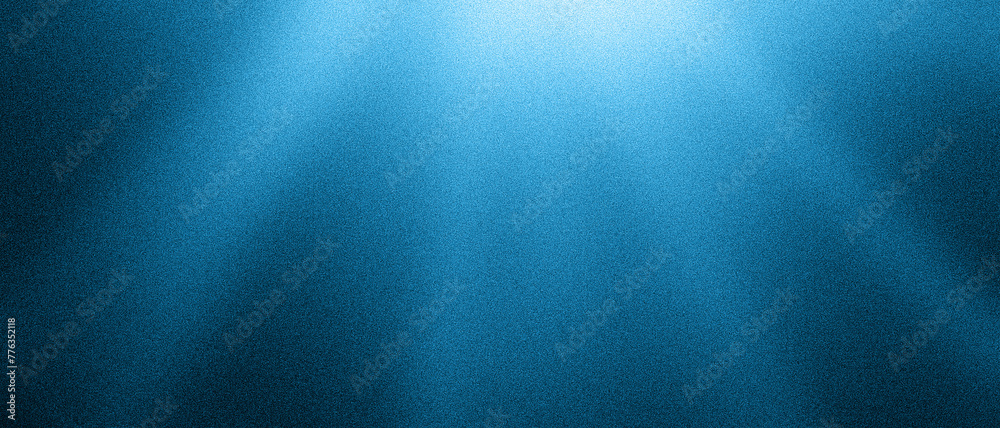 Obraz premium Sun rays. Grainy abstract ultrawide pixel azure blue ultramarine gradient exclusive background. Perfect for design, banners, wallpapers, templates, art, creative projects and desktop. Vintage style