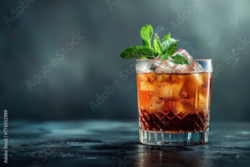 Realistic photo of cocktail with copy space - generative ai © Nia™
