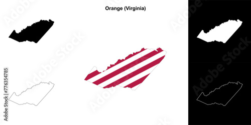 Orange County (Virginia) outline map set