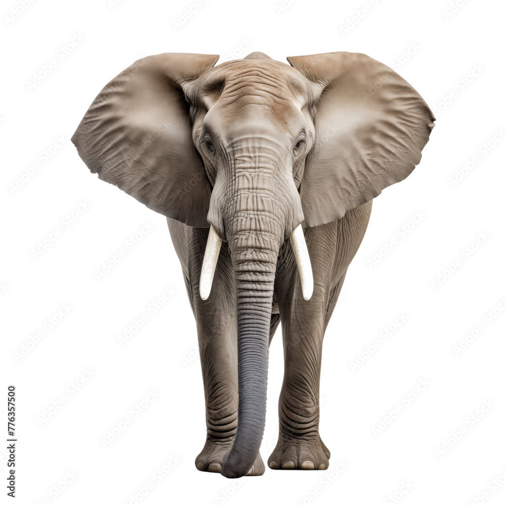 Fototapeta premium African Elephant isolated on transparent background